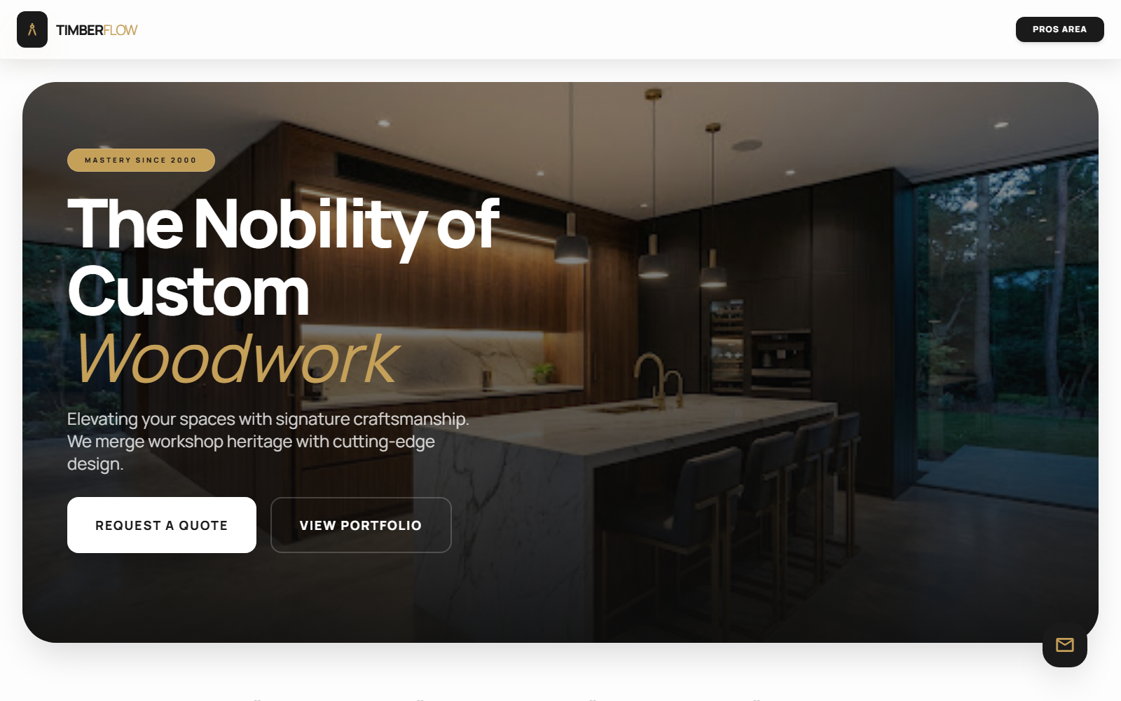 TimberFlow adaptive landing page in the live demo
